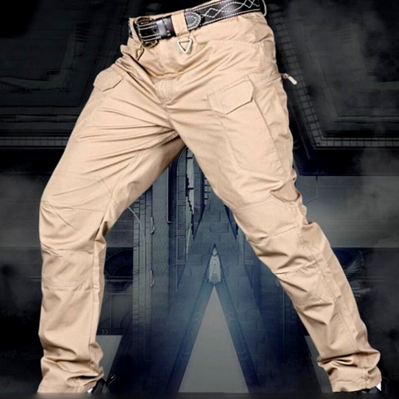 Mens Tactical Waterproof Hiking Military Outdoor Working Pants with Belt combat - Picture 1 of 16